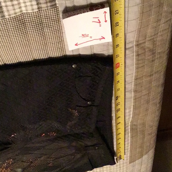 These slacks are dope.! Not sure how to measure but 17 waist x 2. - Picture 5 of 7